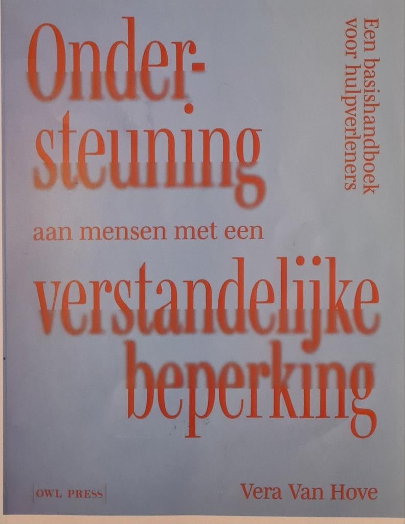Ondersteuning aan mensen met een verstandelijke beperking, Boeken, Ophalen of Verzenden, Zo goed als nieuw, Hogeschool, Vera van Hove