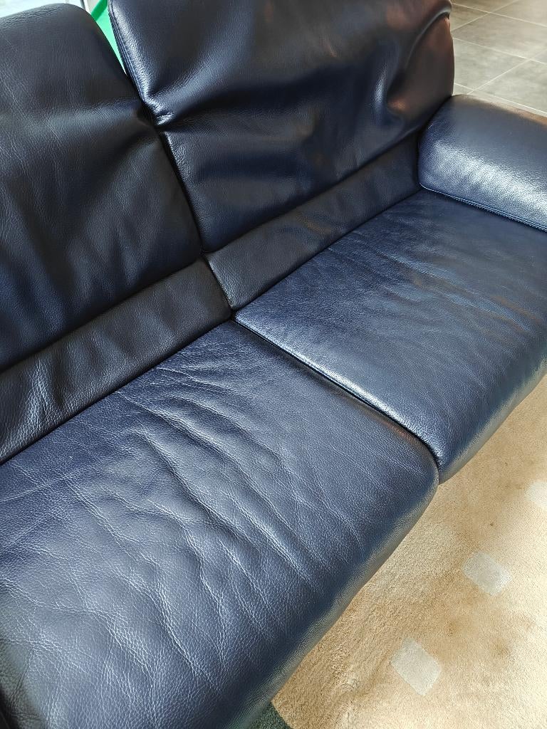 Jori sièges en cuir bleu foncé model Linea JR, Design, Comme neuf, Enlèvement, Cuir