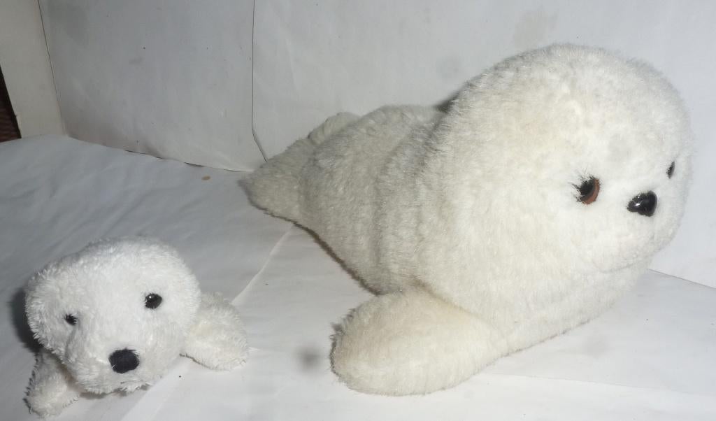 zeehond-knuffel met kleintje, Ophalen of Verzenden, Zo goed als nieuw, Overige typen