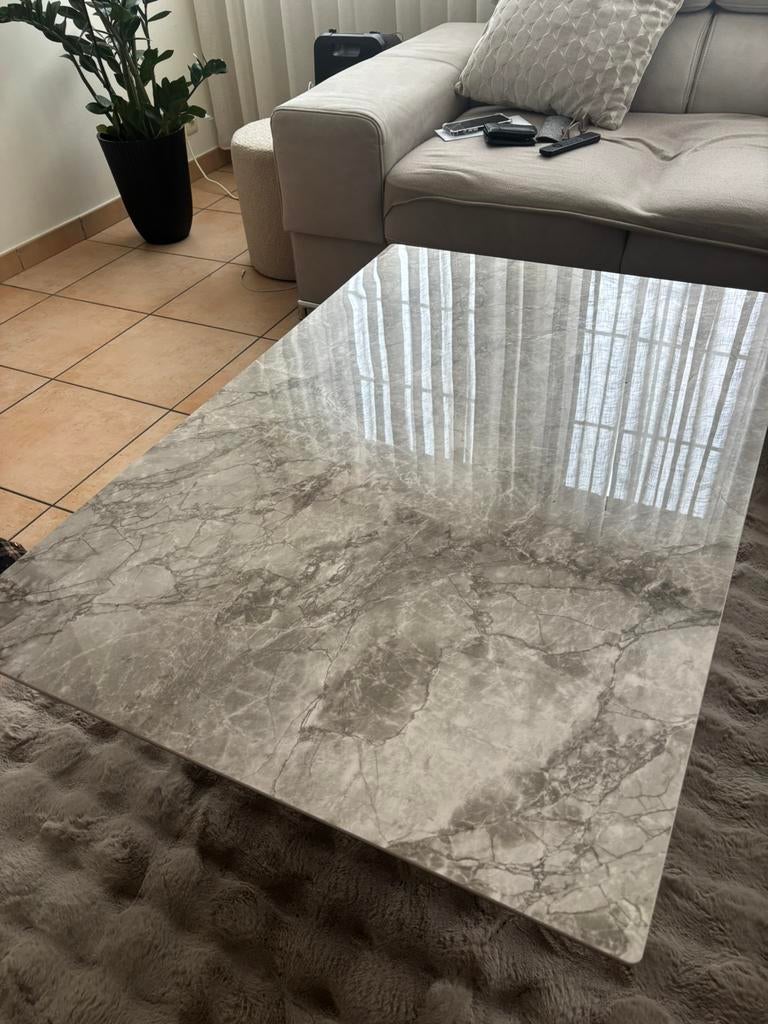Salontafel met graniet steen, Ophalen, Zo goed als nieuw