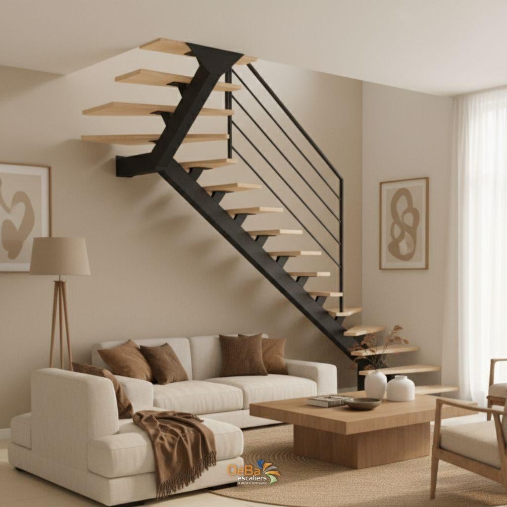 Escalier sur mesure Métal et bois - Livraison gratuite, Bricolage & Construction, Envoi, Neuf