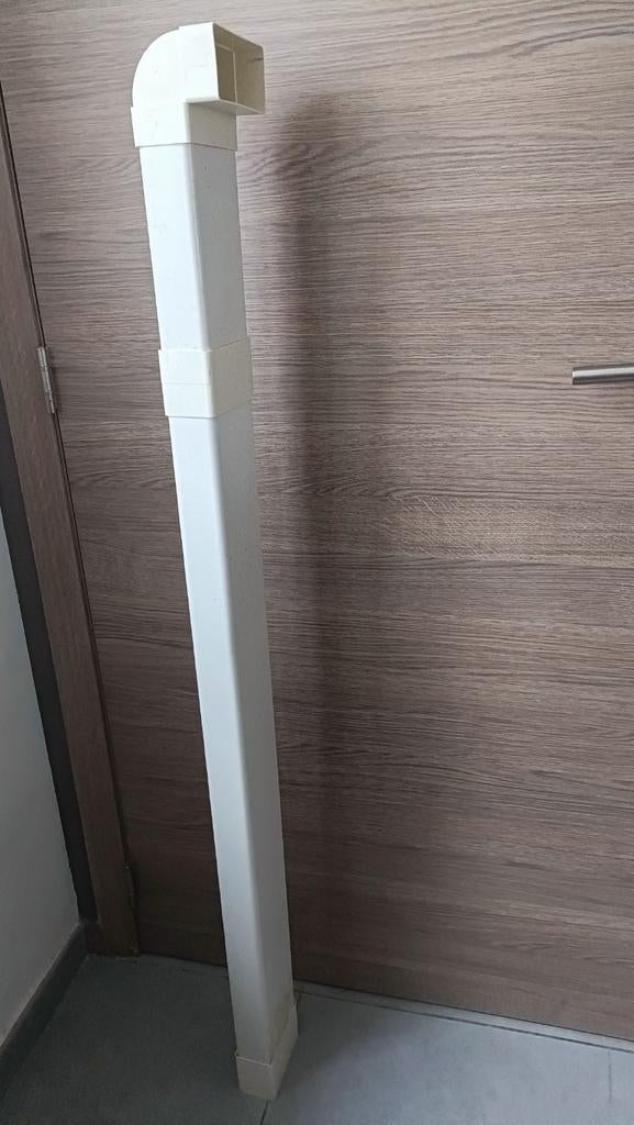 Ventilatiekanaal met 1 bocht en 2 aansluitstukken, Doe-het-zelf en Bouw, Ventilatie en Afzuiging, Gebruikt, Ophalen