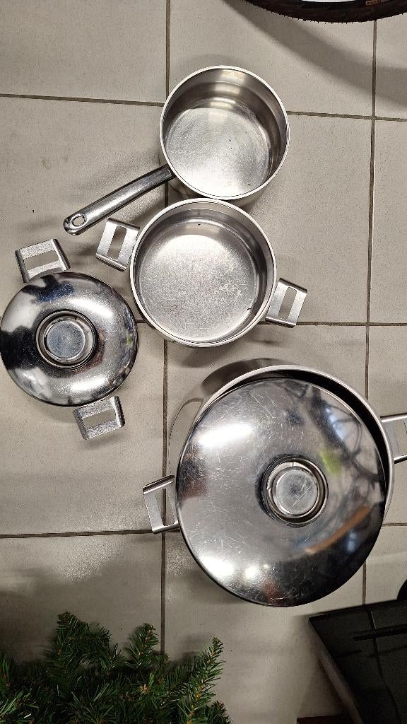 Kookpotten Demeyere, Huis en Inrichting, Keuken | Potten en Pannen, Inox, Gebruikt, Keramische plaat, Ophalen