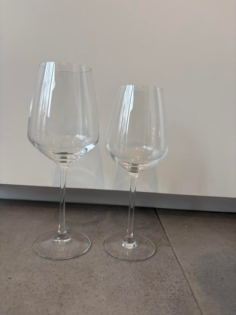 6 rode wijnglazen van Cristal d’Arques Paris, Ophalen of Verzenden, Nieuw, Overige typen