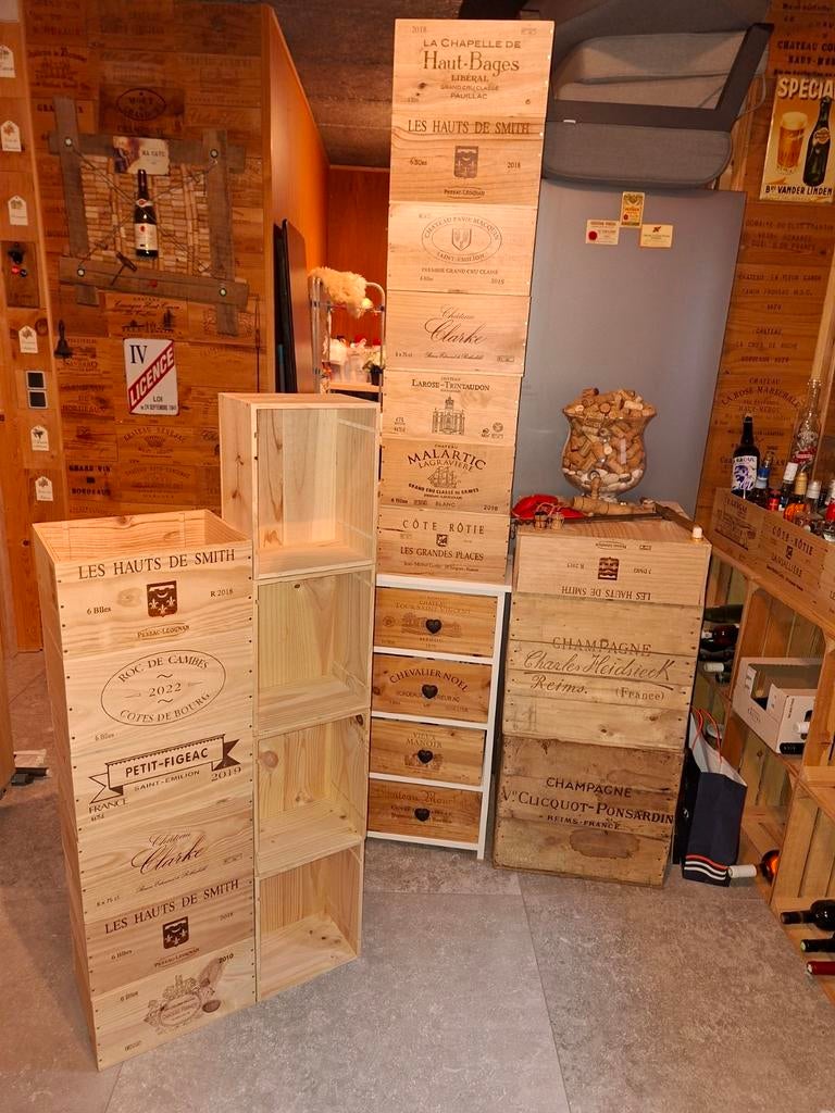 ⚠️10 Caisses à vin vide caisse bois 60€ lot idéal bar cave, Enlèvement