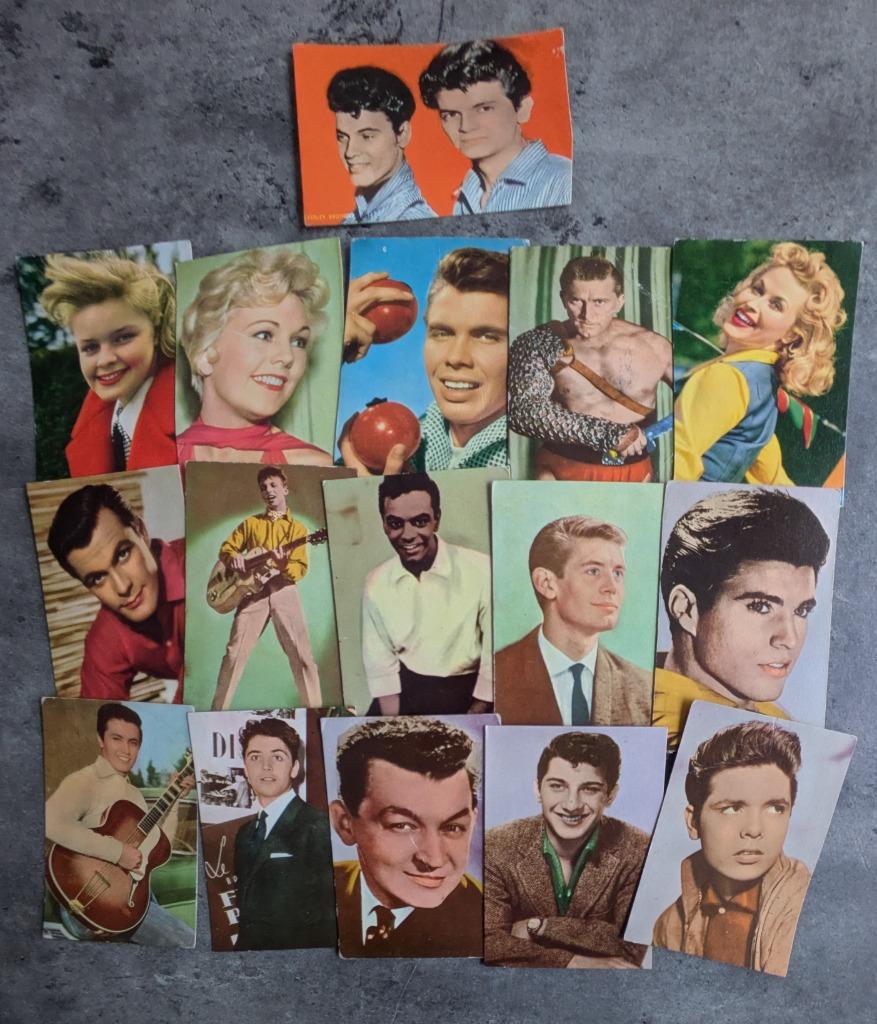 CARTES AVEC PHOTOS DE CHEWING-GUM DES ANNÉES 60 16x, Envoi