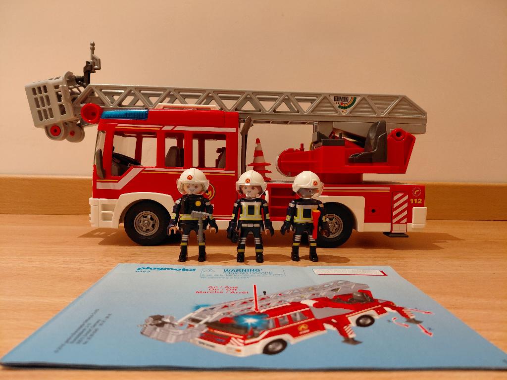 Playmobil 9463 Camion de pompiers avec échelle pivotante, Enlèvement, Comme neuf, Ensemble complet