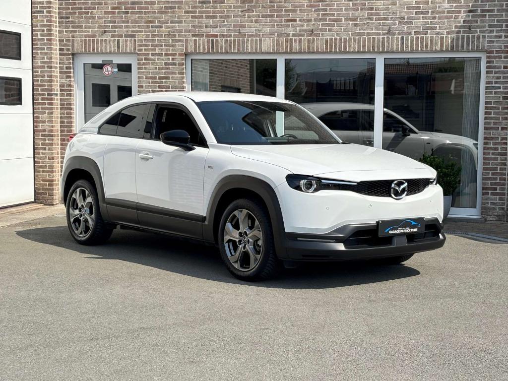 Mazda MX-30 e-SKYACTIV / 3 fasen / 20500km / FABRIEKSWB, Auto's, Mazda, Euro 6, Leder en Stof, Wit, 5 deurs