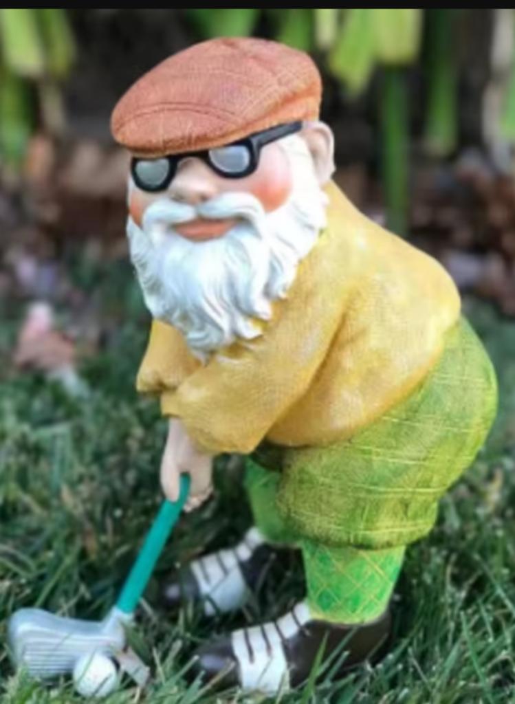 Prachtig tuinbeeld Kabouter met golfclub (12cm), Enlèvement ou Envoi, Neuf