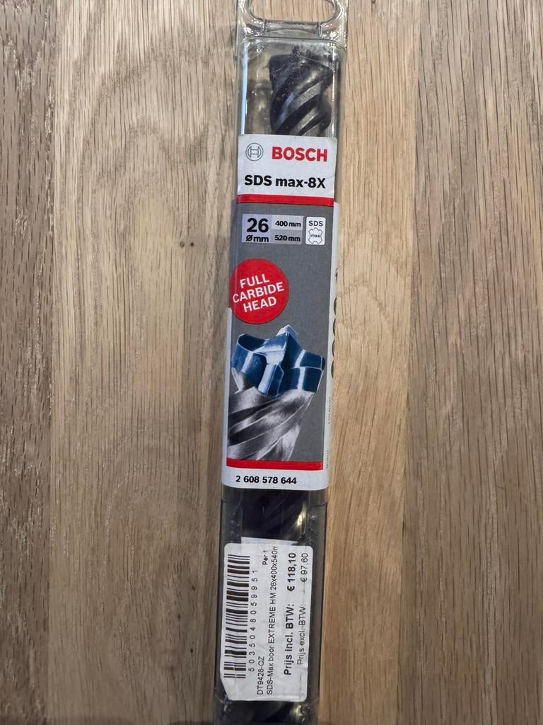 Bosch SDS Max steenboor, 26mm, nieuw!, Doe-het-zelf en Bouw, Ophalen, Nieuw