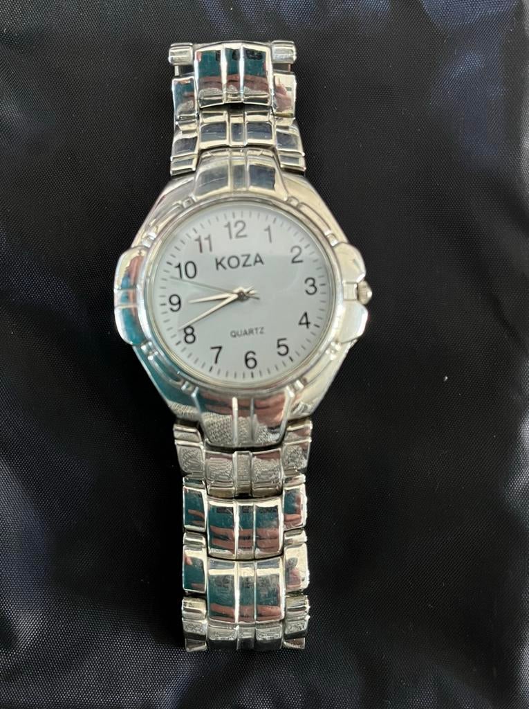 KOZA Quartz heren polshorloge, Staal, Gebruikt, Staal, Polshorloge