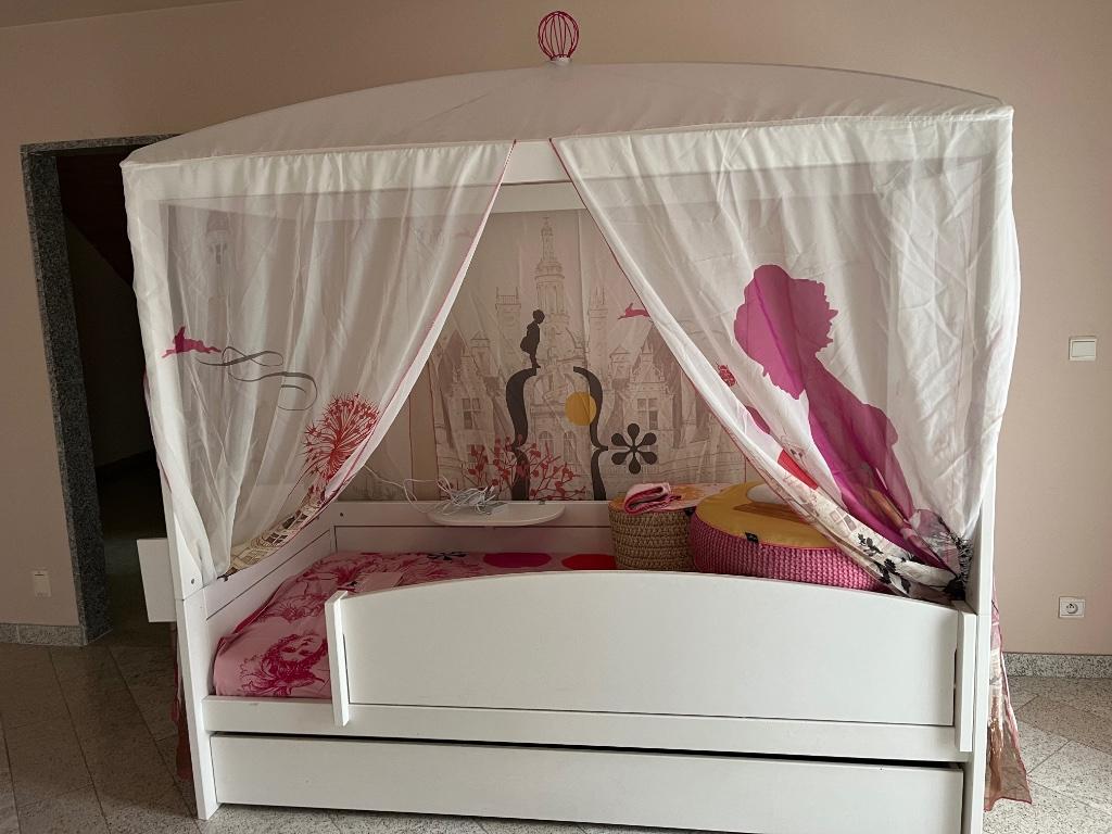 Lifetime hemelbed Alice in Wonderland + bedlade, accessoires, Kinderen en Baby's, Kinderkamer | Bedden, 85 tot 100 cm, Gebruikt