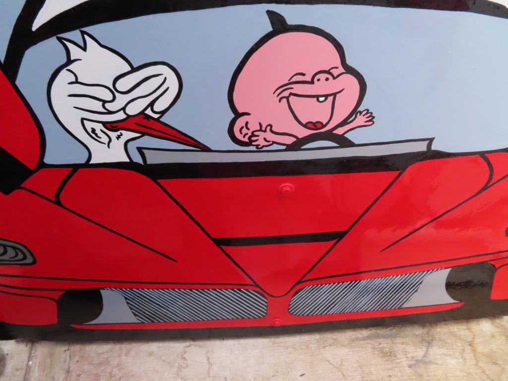 Geboorteborden / o.a baby in auto geboorte verrassing., Enlèvement, Neuf, Tableau de naissance