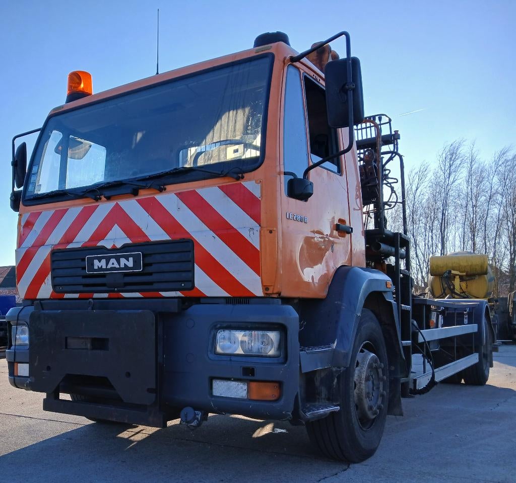MAN LE280 containersysteem + Kraan Effer id 48, MAN, Bedrijf, Te koop, Euro 3