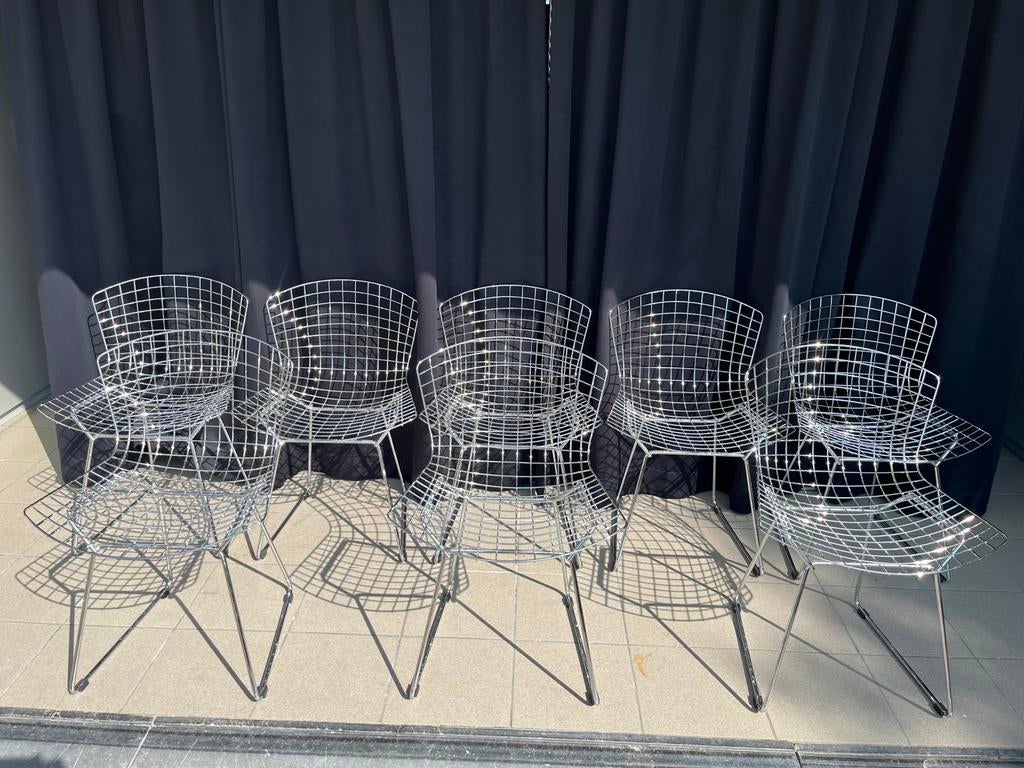 Bertoia Side Chair chroom, Ophalen, Gebruikt, Design, Vier