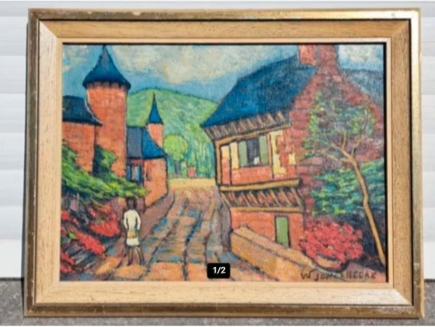 Huile sur toile Collonges la rouge signe walter jonckheere, Antiquités & Art, Art | Peinture | Classique, Enlèvement ou Envoi