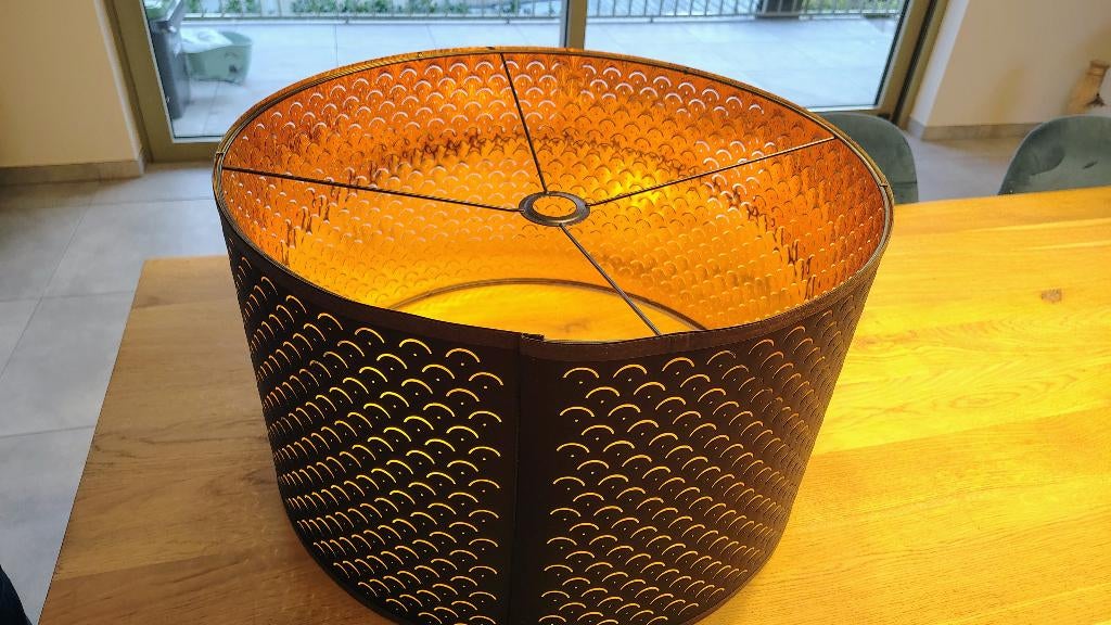 Abat-jour Nymö Ikea - noir et doré - 59 cm, Moins de 25 cm, Autres couleurs, Rond, Comme neuf