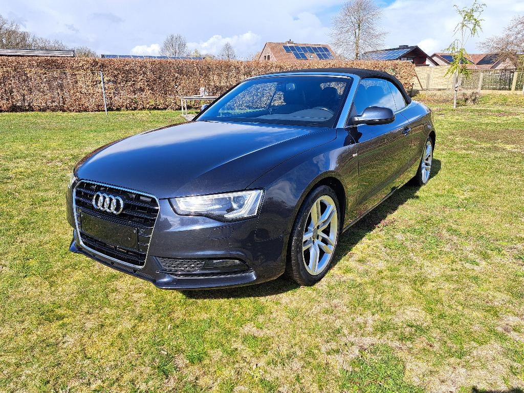 AUDI A5 CABRIO 2.0Tdi "S-LINE", 2015, GPS, LEDER, ..., Auto's, Voorwielaandrijving, Zwart, 4 cilinders, Cabriolet