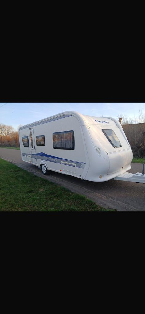 Hobby caravan, Caravans en Kamperen, Caravans, Particulier, Hobby, Vast bed, Airco, Ophalen