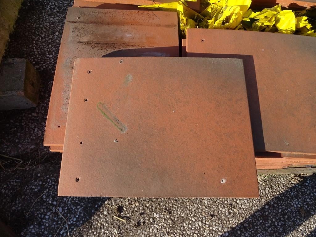 Grote tegelpannen, Doe-het-zelf en Bouw, Ophalen, Steen of Klei, Zo goed als nieuw, Dakpannen