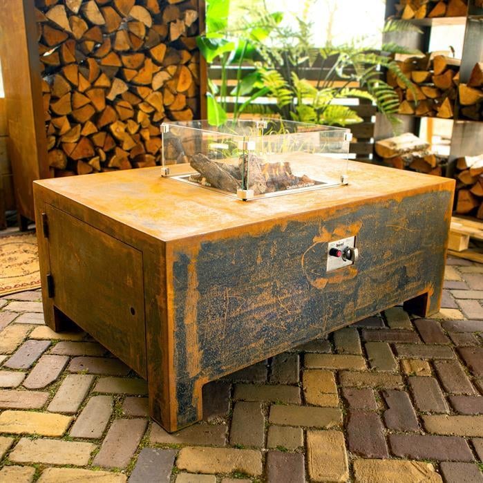 Foyer au gaz en acier Corten, table de feu, chauffe-terrasse, Enlèvement ou Envoi, Sol, Gaz, Neuf