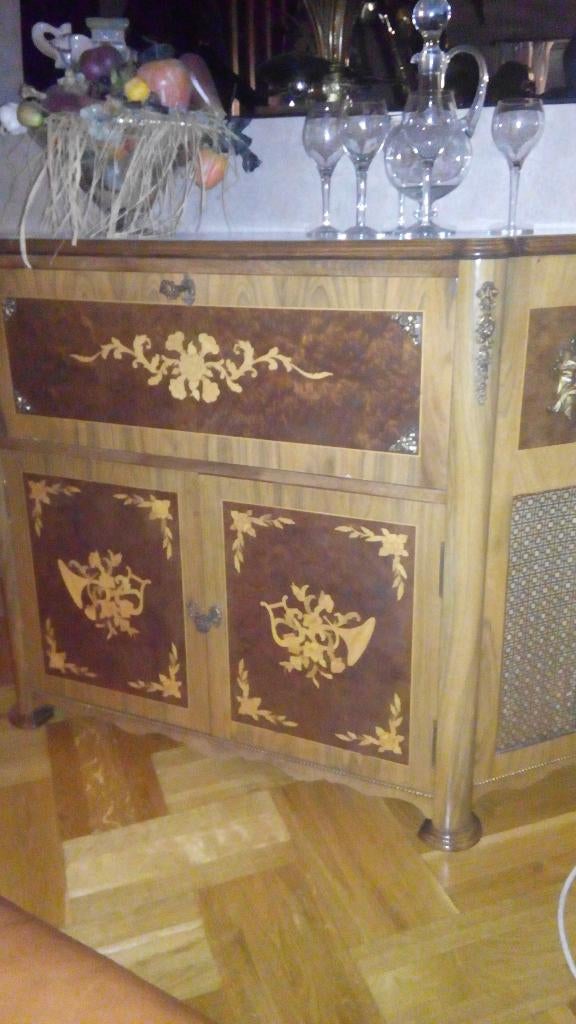 MARQUETERIE KAST, Antiek en Kunst, Ophalen