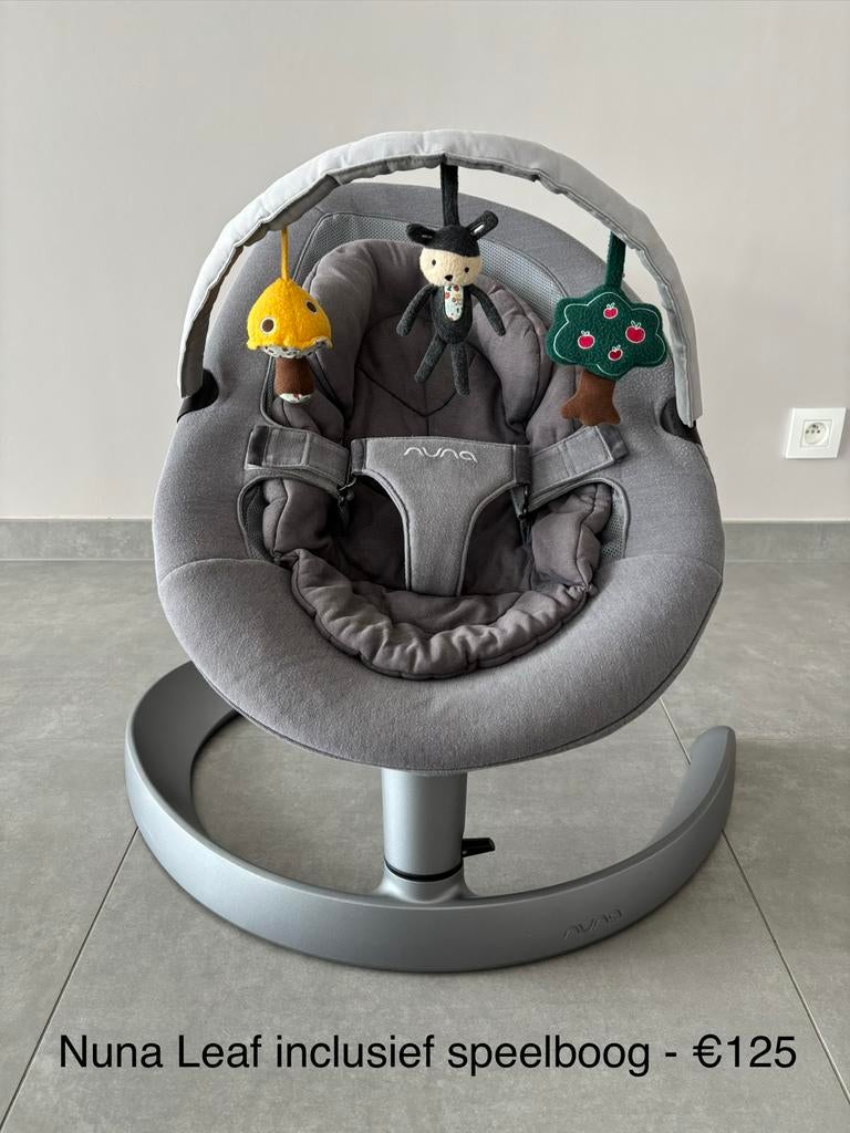Nuna Leaf avec un arc de jeu, Enfants & Bébés, Enlèvement, Comme neuf, Siège de balançoire, Autres marques