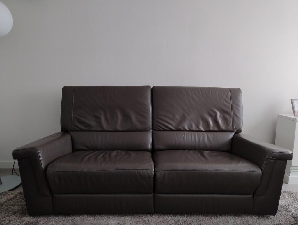Lederen salon met relax 3-zit + 2-zit + 1-zit, Huis en Inrichting, Ophalen