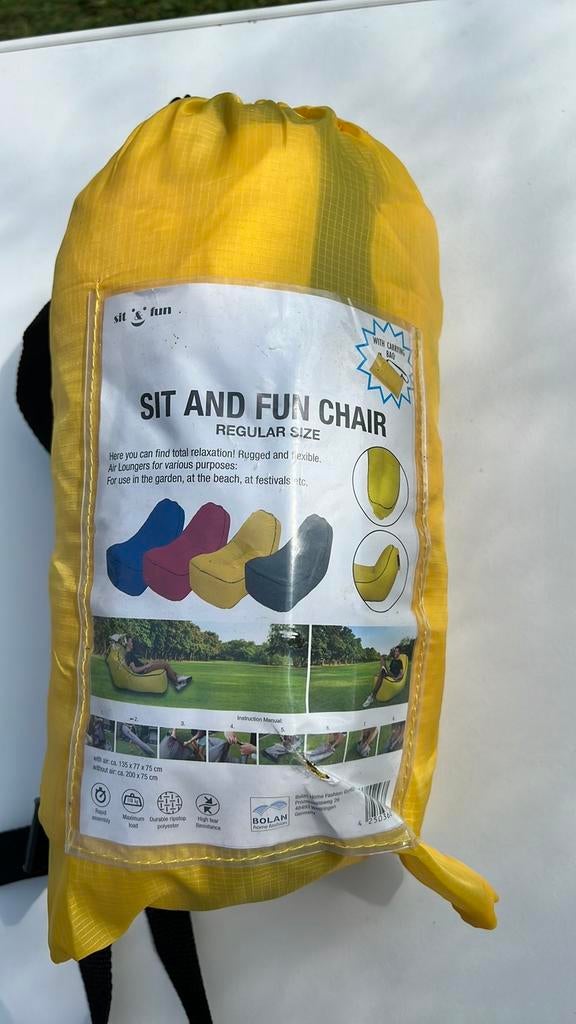 Sit&Sun opblaasbare amac fauteuil 135/77/75 cm, Caravans en Kamperen, Ophalen of Verzenden, Nieuw