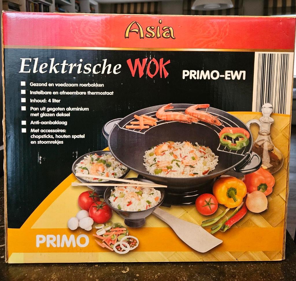 Elektrische Wok Primo, Huis en Inrichting, Ophalen, Nieuw, Overige kleuren