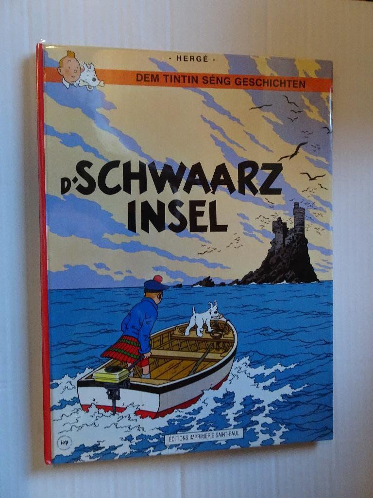 BD Tintin en luxembourgeois - L'île noire - Hergé, Collections, Personnages de BD, Utilisé, Livre ou Jeu, Tintin, Enlèvement ou Envoi