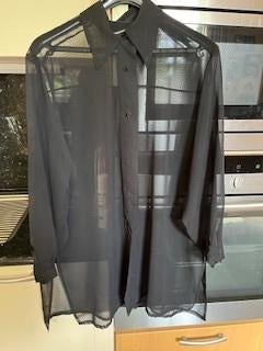 Blouse zwart doorschijnend, Enlèvement ou Envoi, Comme neuf, Taille 42/44 (L), Noir