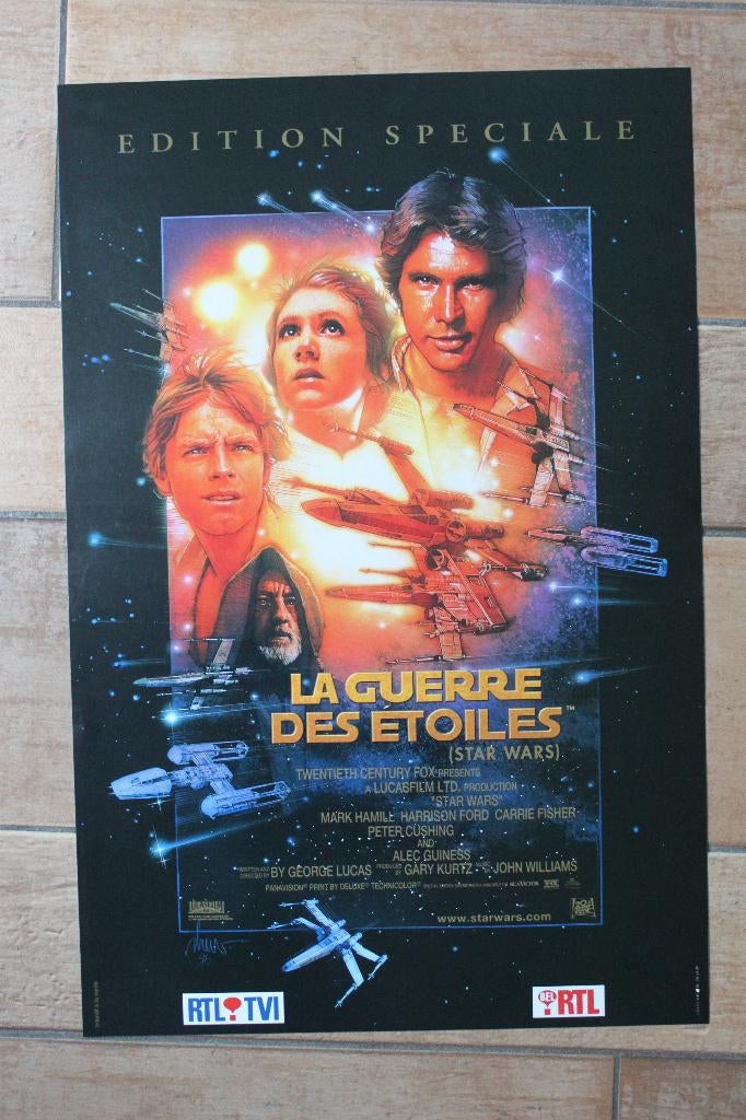 filmaffiche Star Wars A New Hope filmposter, Verzamelen, Rechthoekig Staand, Ophalen of Verzenden, Zo goed als nieuw, A1 t/m A3