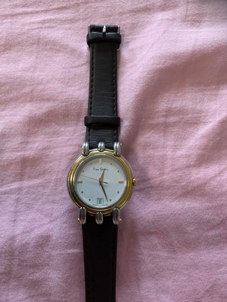 Nieuwe pierre cardin, Leer, Polshorloge, Zo goed als nieuw, Zilver
