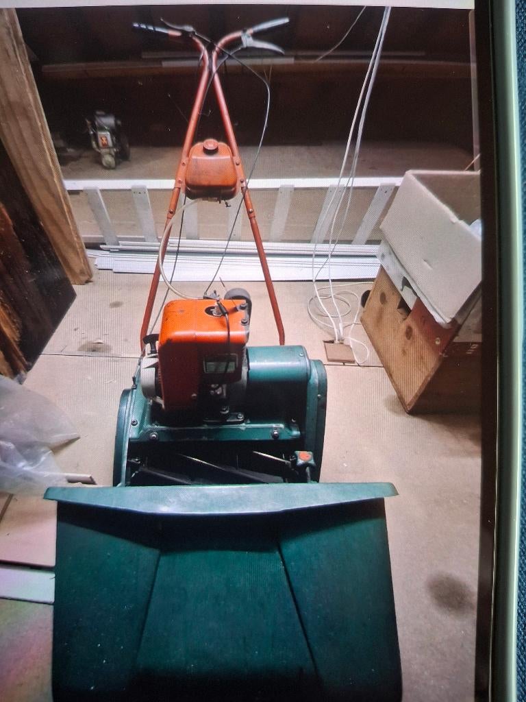 Oude grasmachien, Ophalen, Gebruikt, Suffolk, Opvangbak