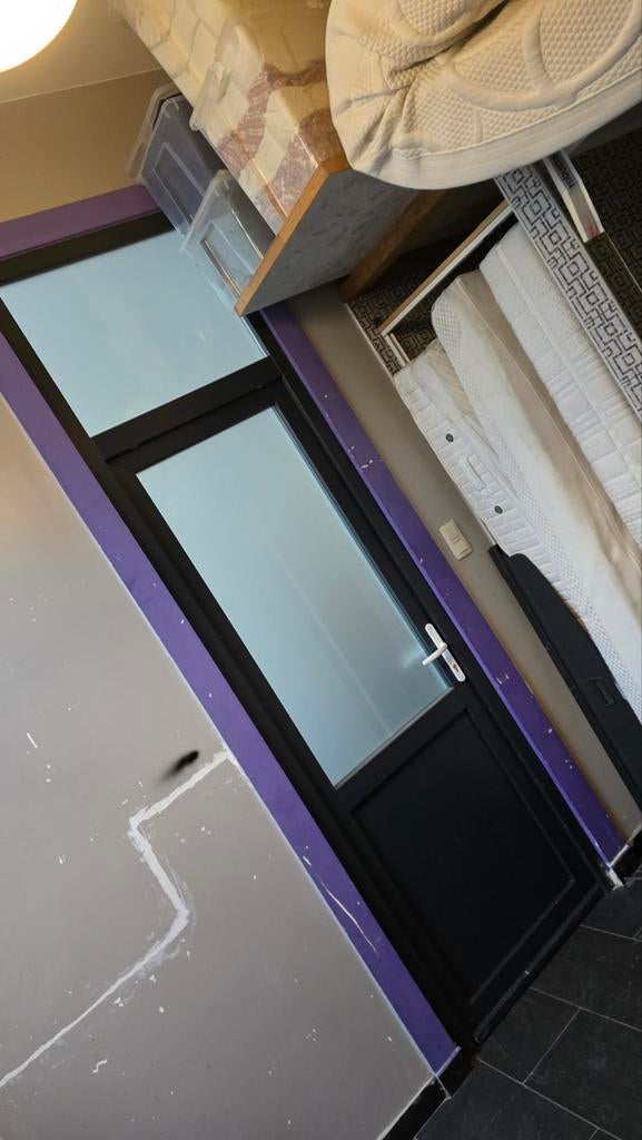 porte pvc vitrée en parfait état dimensions 88cmx300 cm, Bricolage & Construction, Châssis & Portes coulissantes, Enlèvement ou Envoi