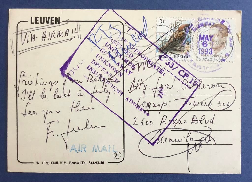 André Buzin, rommel van het postkantoor, Postzegels en Munten, Met stempel, Verzenden, Gestempeld, Gestempeld