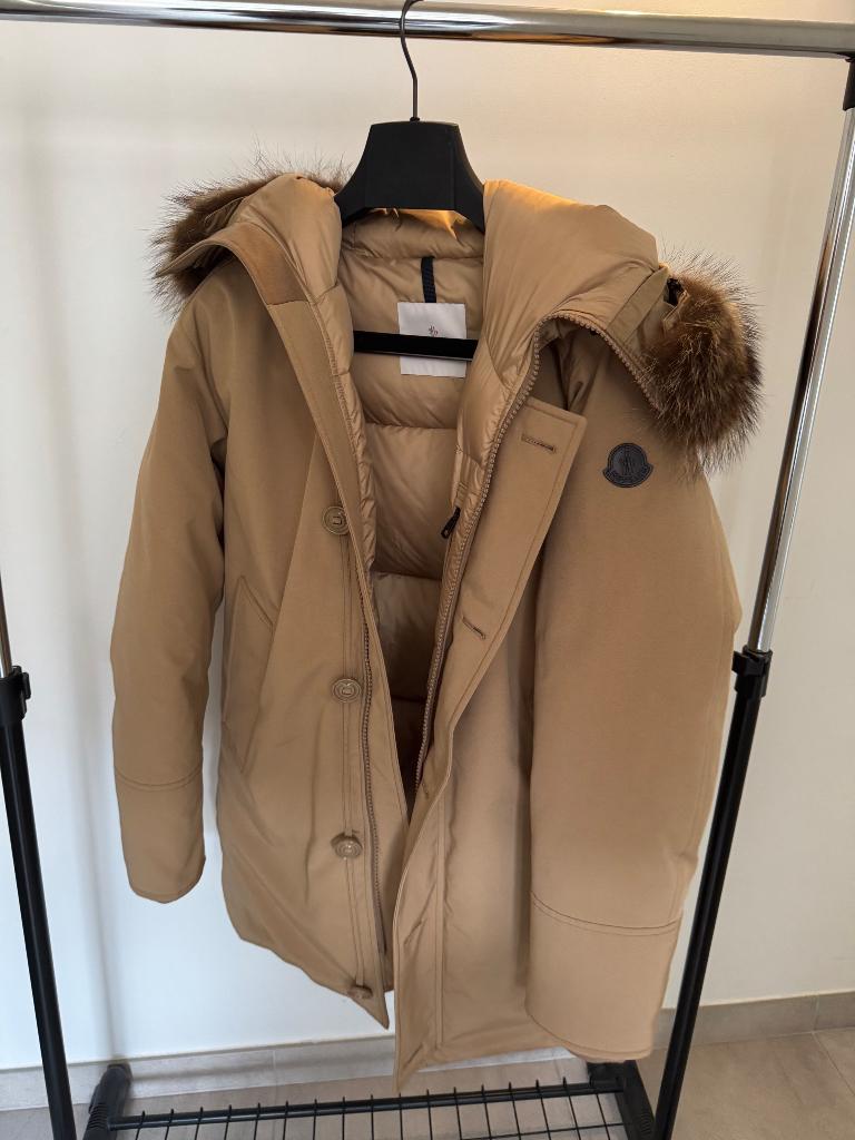 Moncler jas voor heren maat 1, Moncler, Beige, Overige maten, Ophalen of Verzenden
