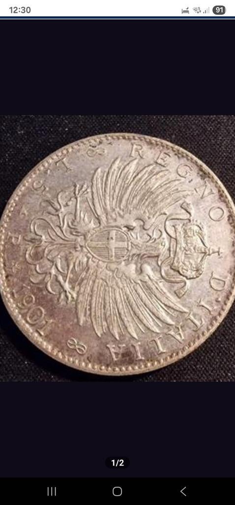 5 lire Victor Emmanuel III replica, Ophalen of Verzenden