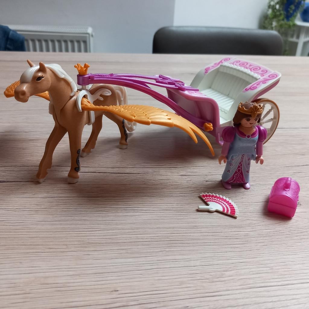 5143 Feeënkoets met gevleugeld paard Playmobil, Kinderen en Baby's, Speelgoed | Playmobil, Ophalen of Verzenden, Zo goed als nieuw