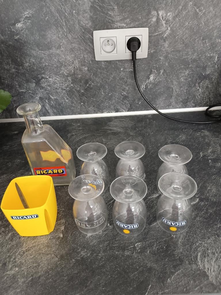 Set Ricard, Ophalen, Glas of Glazen, Gebruikt, Glas