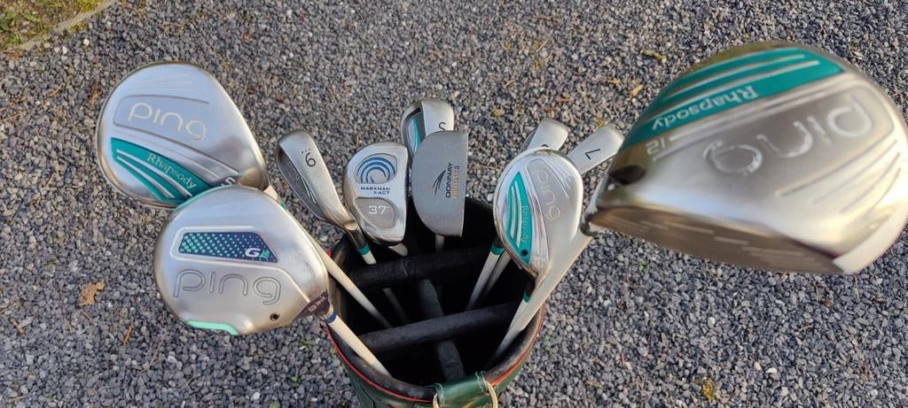 Ping Rapsody golfclubset voor dames, x8, +2, Sport en Fitness, Golf, Ophalen, Tas, Ping