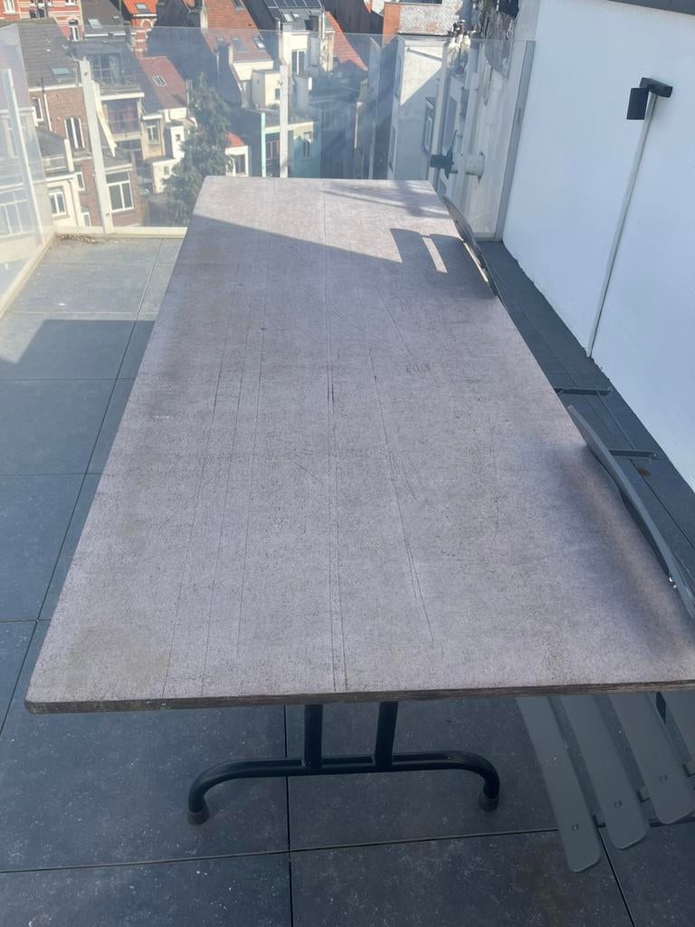 Table de jardin pliante a donner, Enlèvement, Utilisé, Rectangulaire, Bois