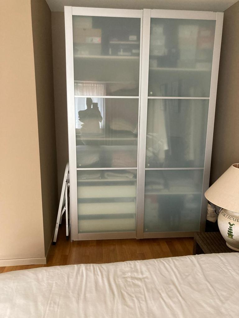 PAX 2 schuifdeuren (LYNGDAL), Huis en Inrichting, Ophalen, Gebruikt, Wit, Overige maten