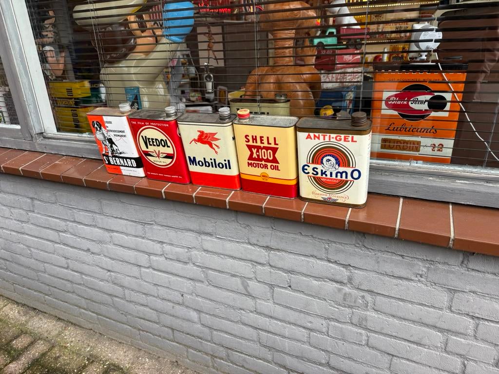 Beaux vieux bidons d'huile de garage rares, Collections, Enlèvement ou Envoi, Utilisé, Emballage