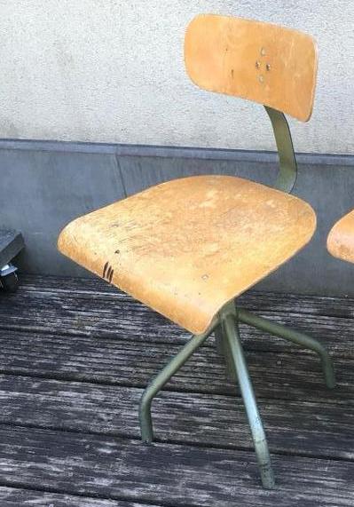 Oude vintage atelier-stoel tabouret bureaustoel, Enlèvement, Utilisé