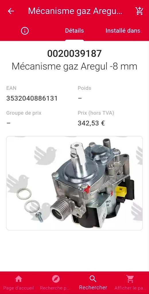 Bulex Mécanisme gaz Aregul - 8 mm (Gaz propane) neuve, Enlèvement ou Envoi, Neuf