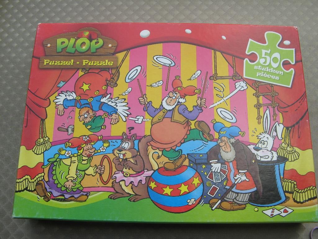 Puzzel Kabouter Plop met 50 stukjes, Kinderen en Baby's, Speelgoed | Kinderpuzzels, Ophalen of Verzenden, 10 tot 50 stukjes, Gebruikt