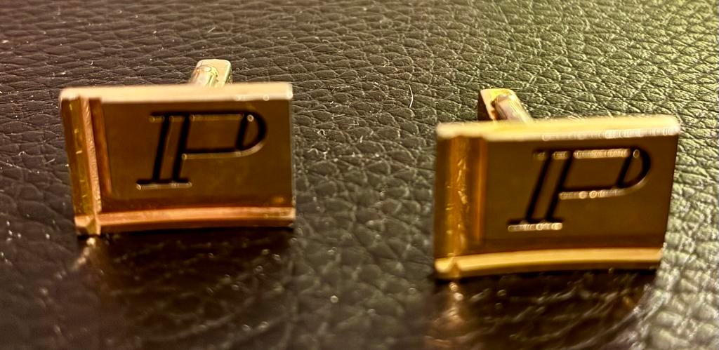 2 paires de bouton de manchette vintage, Bijoux, Sacs & Beauté, Boutons de manchette, Enlèvement, Comme neuf, Autres matériaux