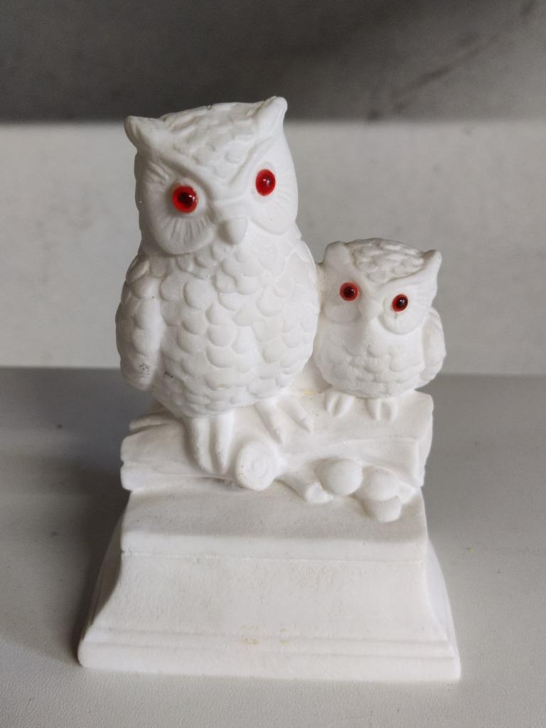 Porseleinen beeldje met uilen - Made in Italy, Ophalen of Verzenden, Zo goed als nieuw